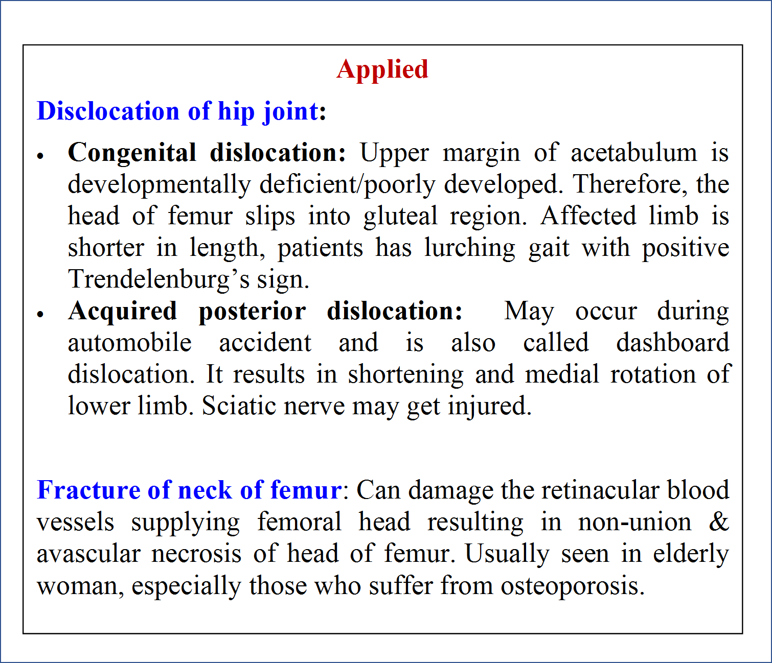 Dislocation of hip joint and fracture of hip joint